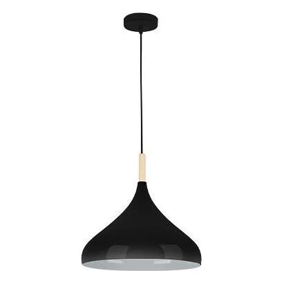 Kattokruunu johdossa MIKO 1xE27/60W/230V halkaisija 32 cm musta