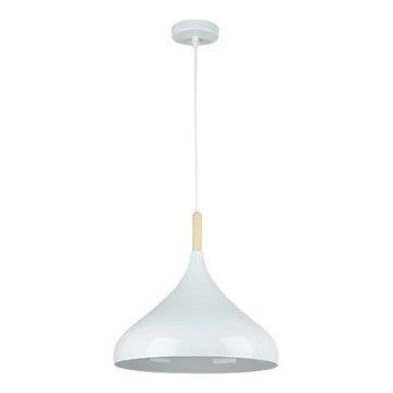 Kattokruunu johdossa MIKO 1xE27/60W/230V halkaisija 32 cm valkoinen