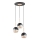 Kattokruunu johdossa MILTONA 3xE27/60W/230V musta/beige