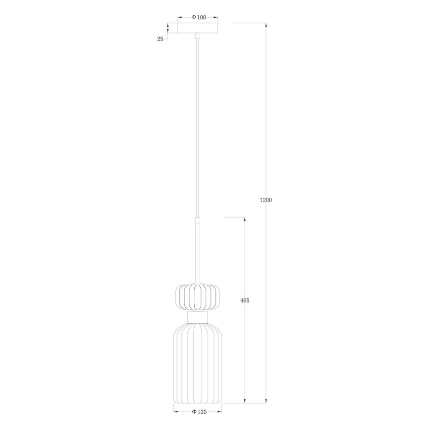 Kattokruunu johdossa MOLLY 1xE14/40W/230V halkaisija 12 cm kulta/vihreä/vaaleanpunainen