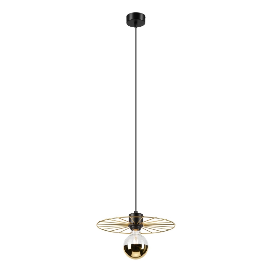 Kattokruunu johdossa MONTANA 1xE27/15W/230V halkaisija 30 cm kulta/musta