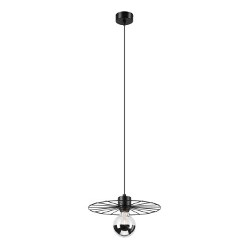 Kattokruunu johdossa MONTANA 1xE27/15W/230V halkaisija 30 cm musta
