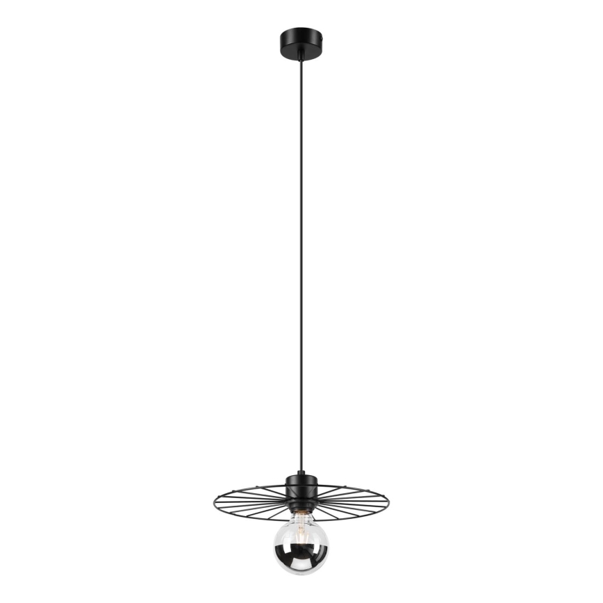 Kattokruunu johdossa MONTANA 1xE27/15W/230V halkaisija 30 cm musta