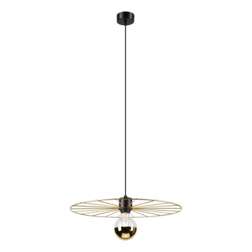 Kattokruunu johdossa MONTANA 1xE27/15W/230V halkaisija 45 cm kulta/musta