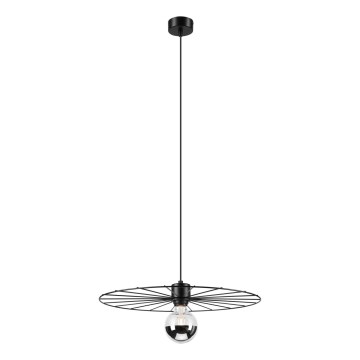 Kattokruunu johdossa MONTANA 1xE27/15W/230V halkaisija 45 cm musta