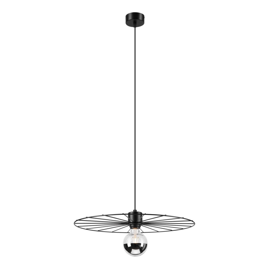 Kattokruunu johdossa MONTANA 1xE27/15W/230V halkaisija 45 cm musta