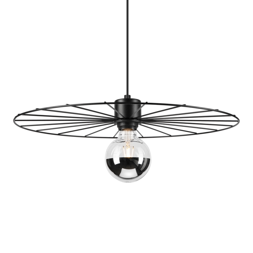 Kattokruunu johdossa MONTANA 1xE27/15W/230V halkaisija 45 cm musta