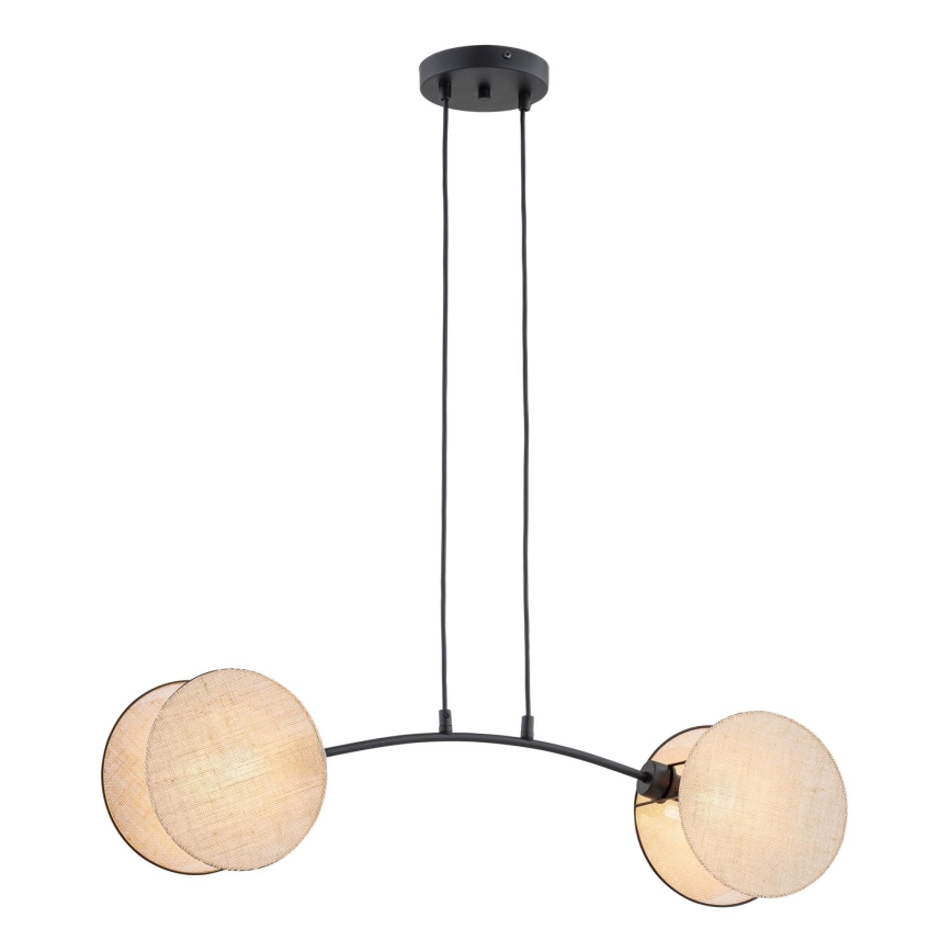 Kattokruunu johdossa MOTIF 2xE27/15W/230V beige