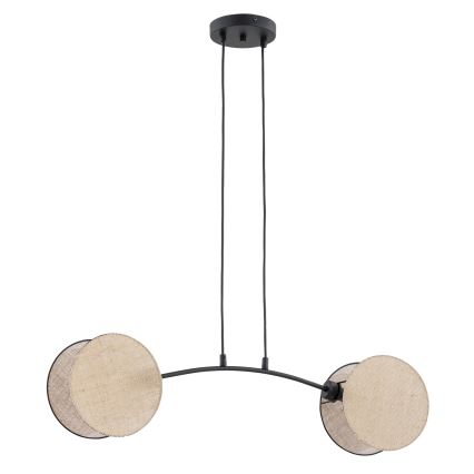 Kattokruunu johdossa MOTIF 2xE27/15W/230V beige