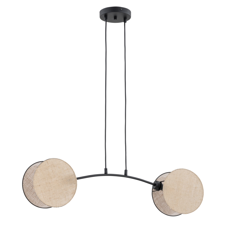 Kattokruunu johdossa MOTIF 2xE27/15W/230V beige