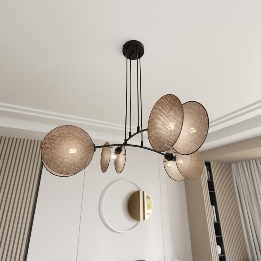 Kattokruunu johdossa MOTIF 4xE14/10W/230V beige