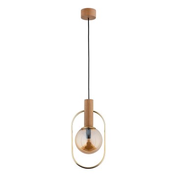 Kattokruunu johdossa MUFI 1xE14/10W/230V kulta/beige