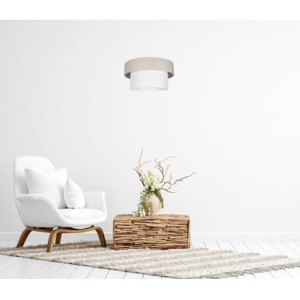 Kattokruunu johdossa NATA 1xE27/60W/230V beige