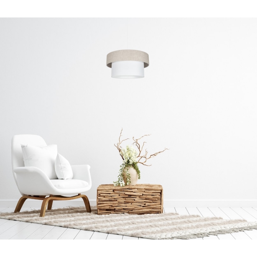 Kattokruunu johdossa NATA 1xE27/60W/230V beige
