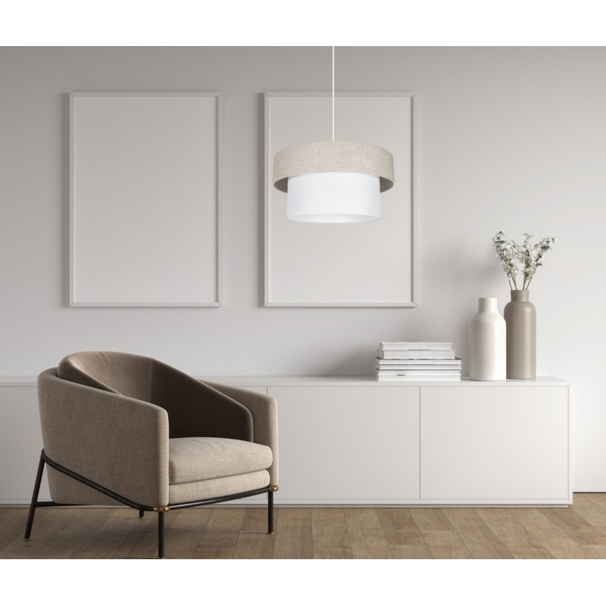Kattokruunu johdossa NATA 1xE27/60W/230V beige