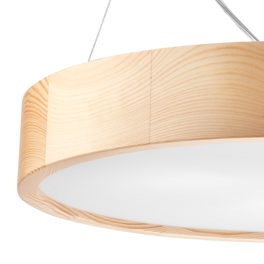 Kattokruunu johdossa NATURAL 3xE27/60W/230V ø 47 cm mänty