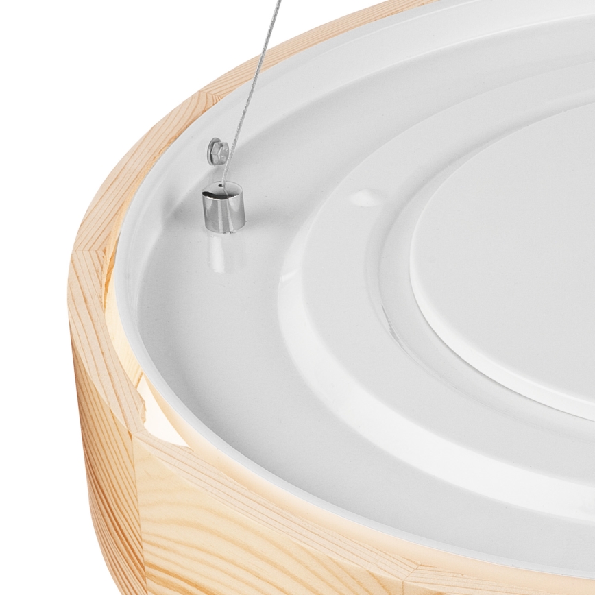 Kattokruunu johdossa NATURAL 3xE27/60W/230V ø 47 cm mänty