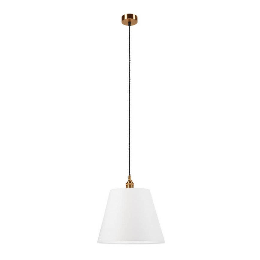 Kattokruunu johdossa NELLY 1xE27/60W/230V valkoinen/kupari