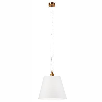 Kattokruunu johdossa NELLY 1xE27/60W/230V valkoinen/kupari