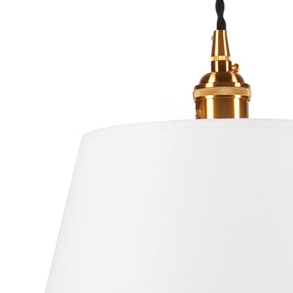 Kattokruunu johdossa NELLY 1xE27/60W/230V valkoinen/kupari