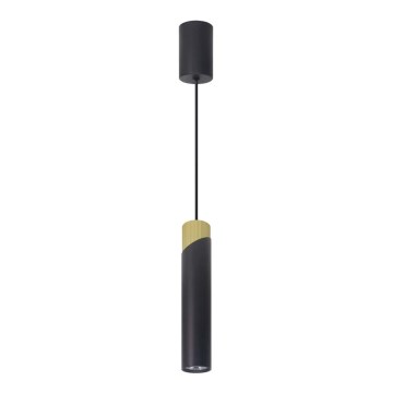Kattokruunu johdossa NEO 1xGU10/8W/230V musta/kulta