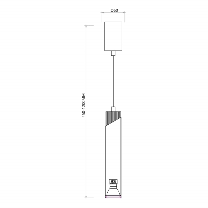 Kattokruunu johdossa NEO 1xGU10/8W/230V musta/kulta