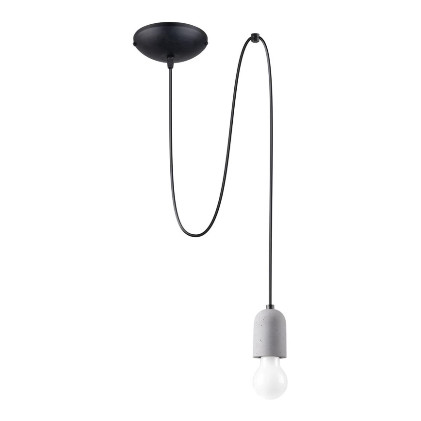 Kattokruunu johdossa NESO 1xE27/15W/230V hämähäkki betoni