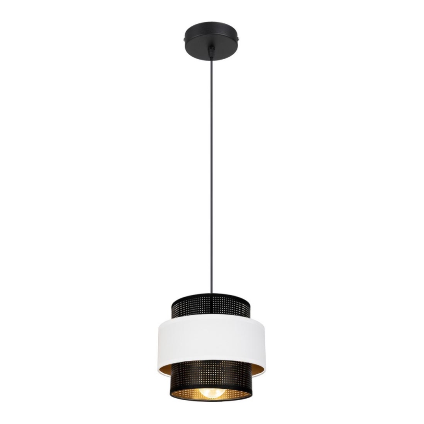 Kattokruunu johdossa NESS 1xE27/60W/230V musta/valkoinen