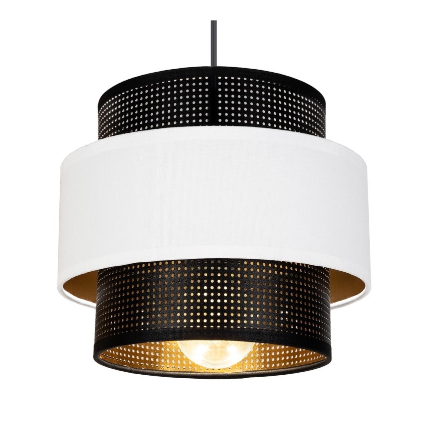 Kattokruunu johdossa NESS 2xE27/60W/230V hämähäkki musta/valkoinen