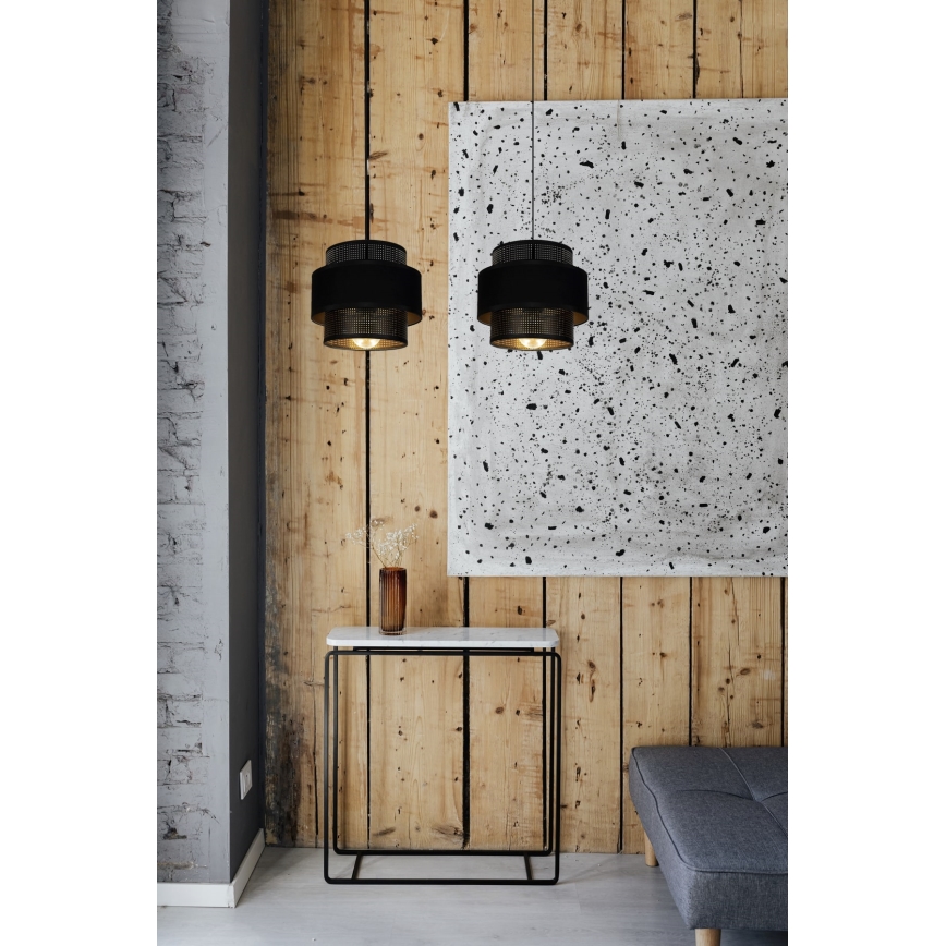 Kattokruunu johdossa NESS 2xE27/60W/230V musta