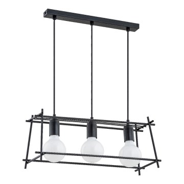 Kattokruunu johdossa NETI 3xE27/15W/230V musta