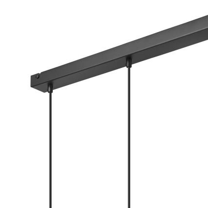 Kattokruunu johdossa NICO 3xE27/60W/230V musta/pyökki