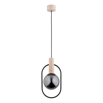 Kattokruunu johdossa NIKI 1xE14/10W/230V musta/beige