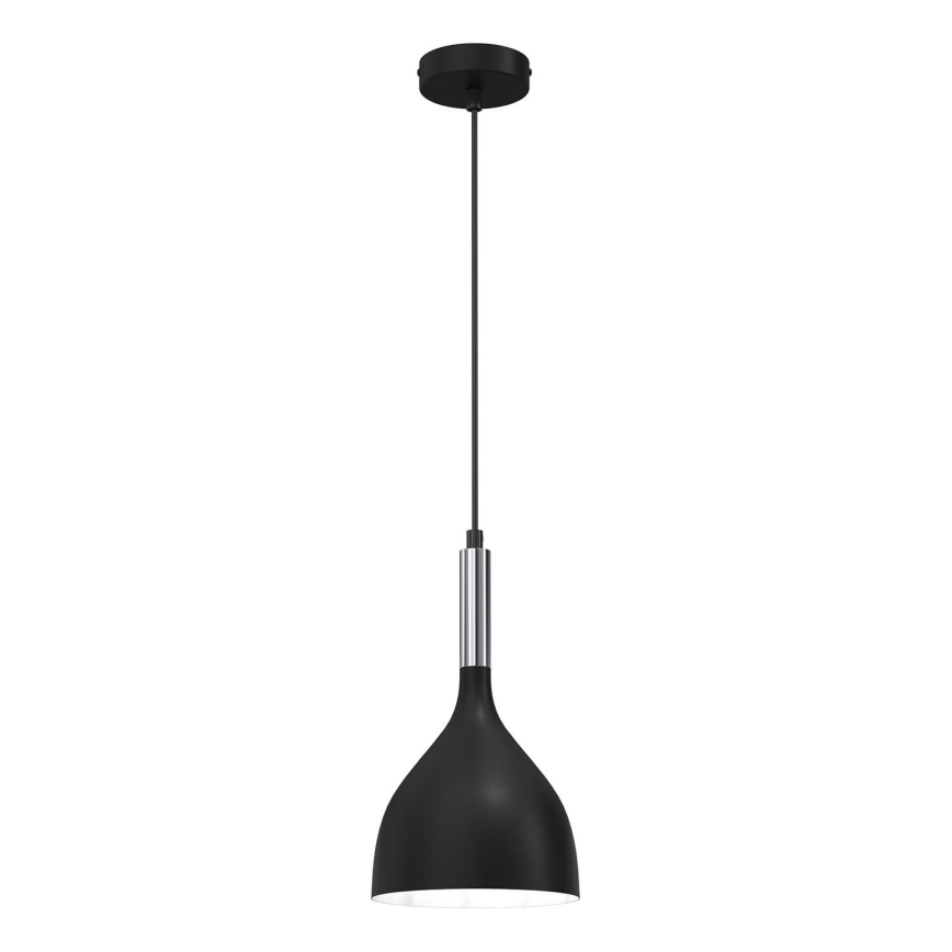 Kattokruunu johdossa NOAK 1xE27/15W/230V musta/kiiltävä kromi