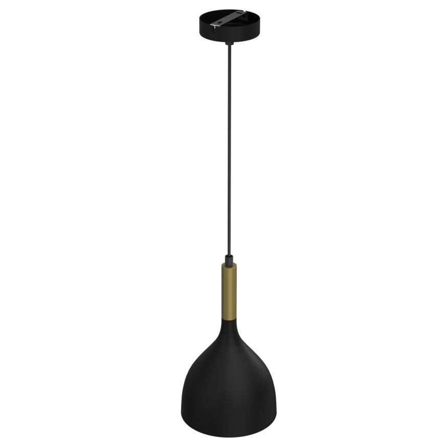 Kattokruunu johdossa NOAK 1xE27/15W/230V musta/kulta