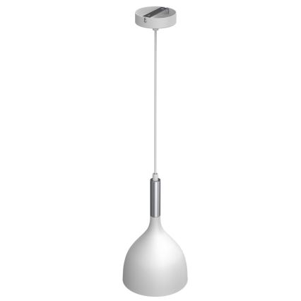 Kattokruunu johdossa NOAK 1xE27/15W/230V valkoinen/kiiltävä kromi