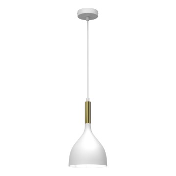 Kattokruunu johdossa NOAK 1xE27/15W/230V valkoinen/kulta