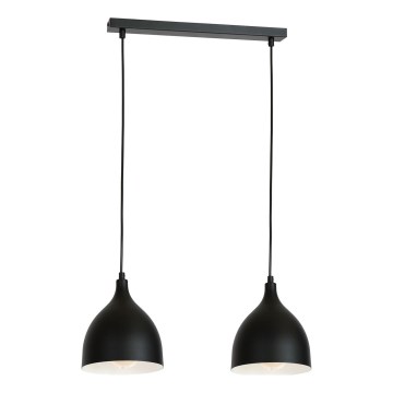 Kattokruunu johdossa NOAK 2xE27/15W/230V musta