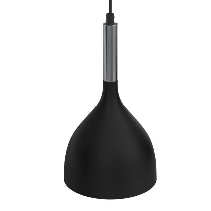 Kattokruunu johdossa NOAK 2xE27/15W/230V musta/kiiltävä kromi