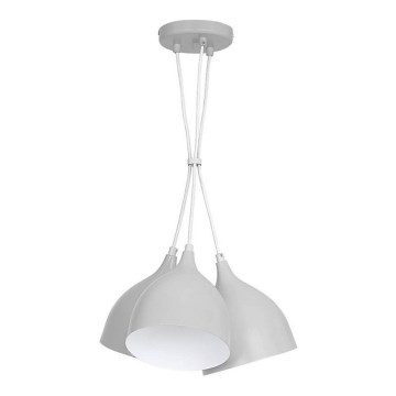 Kattokruunu johdossa NOAK 3xE27/15W/230V harmaa