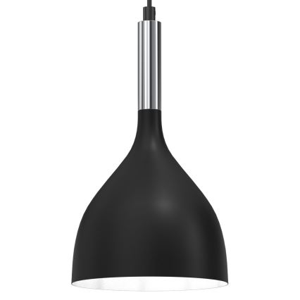 Kattokruunu johdossa NOAK 3xE27/15W/230V musta/kiiltävä kromi