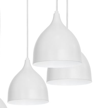 Kattokruunu johdossa NOAK 5xE27/15W/230V harmaa