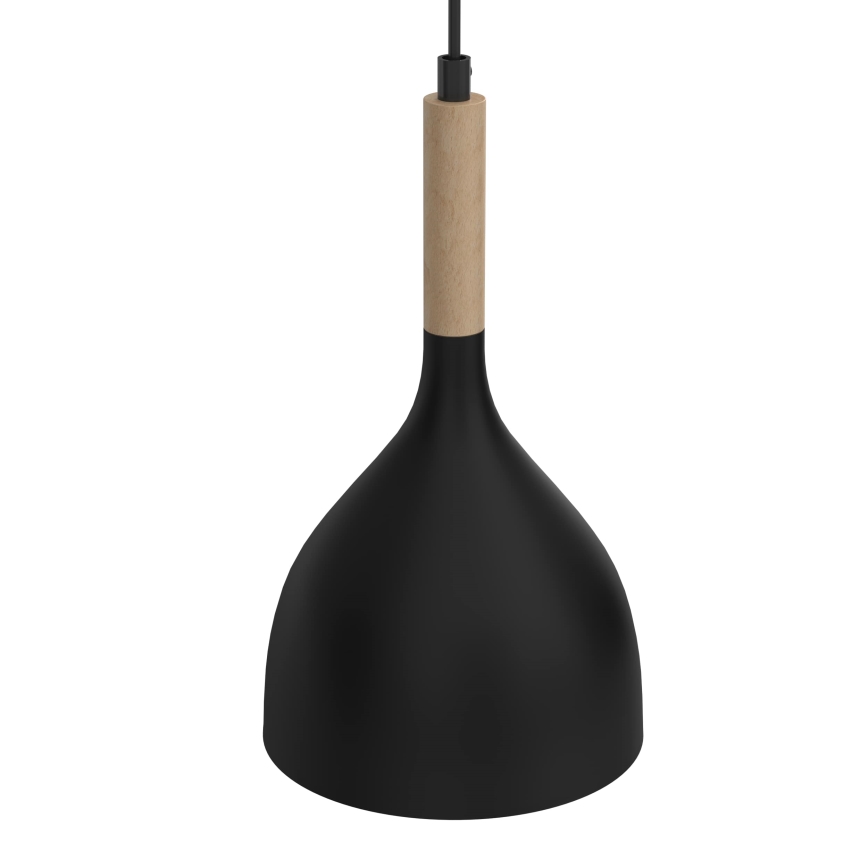 Kattokruunu johdossa NOAK WOOD 2xE27/15W/230V musta/pyökki