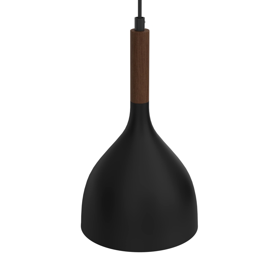 Kattokruunu johdossa NOAK WOOD 2xE27/15W/230V musta/pyökki