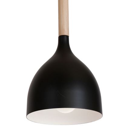 Kattokruunu johdossa NOAK WOOD 3xE27/15W/230V musta/pyökki