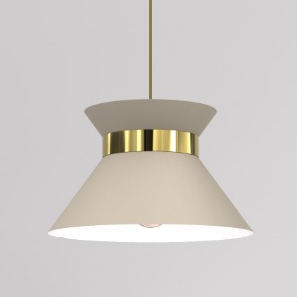 Kattokruunu johdossa NORGE 1xE27/15W/230V beige/kulta