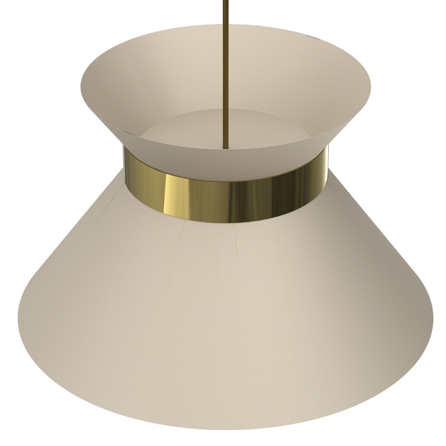 Kattokruunu johdossa NORGE 1xE27/15W/230V beige/kulta