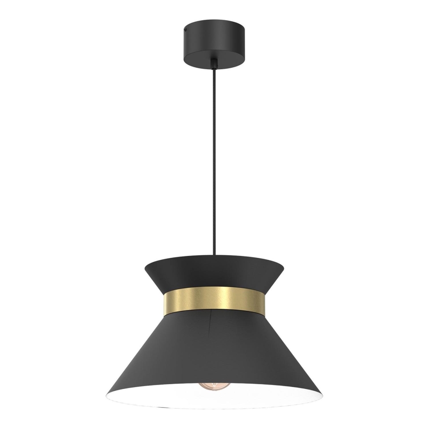 Kattokruunu johdossa NORGE 1xE27/15W/230V musta/kulta