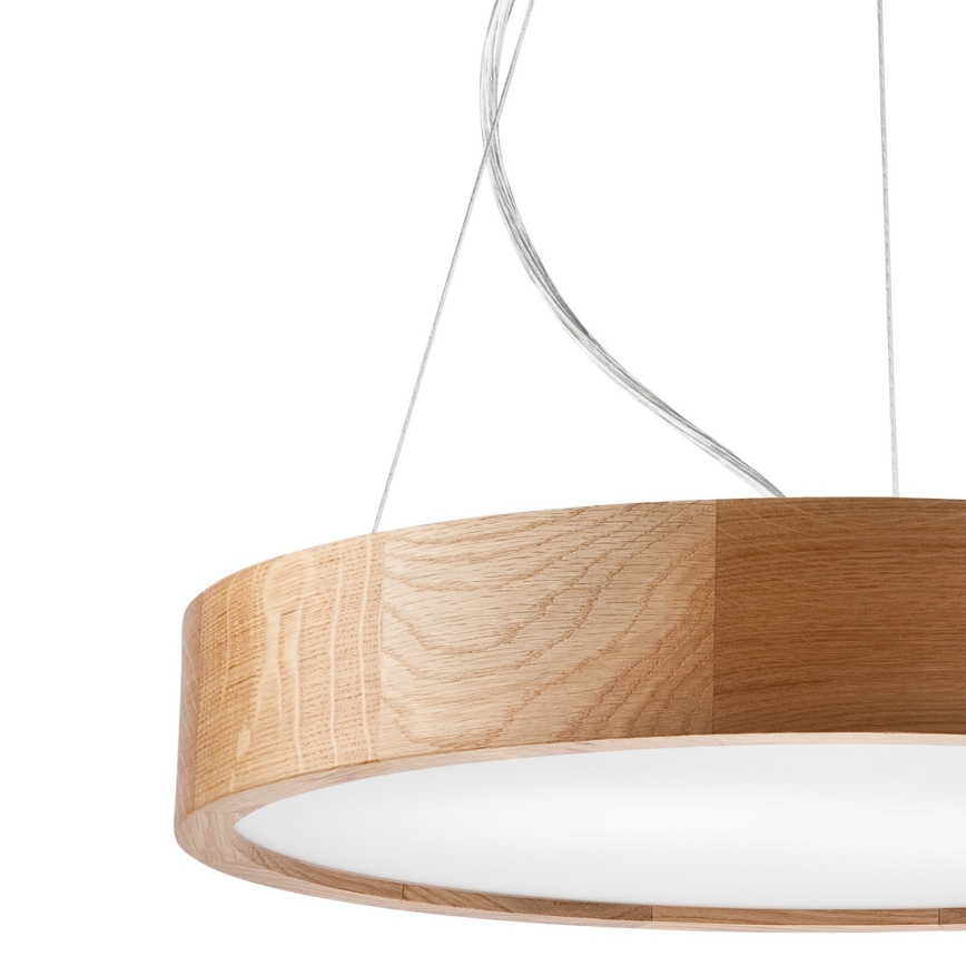 Kattokruunu johdossa OAK 3xE27/60W/230V tammi ø 47,5 cm - FSC sertifioitu