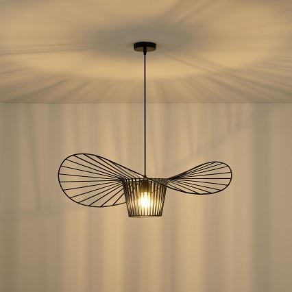 Kattokruunu johdossa OGGI 1xE27/40W/230V halkaisija 80 cm musta